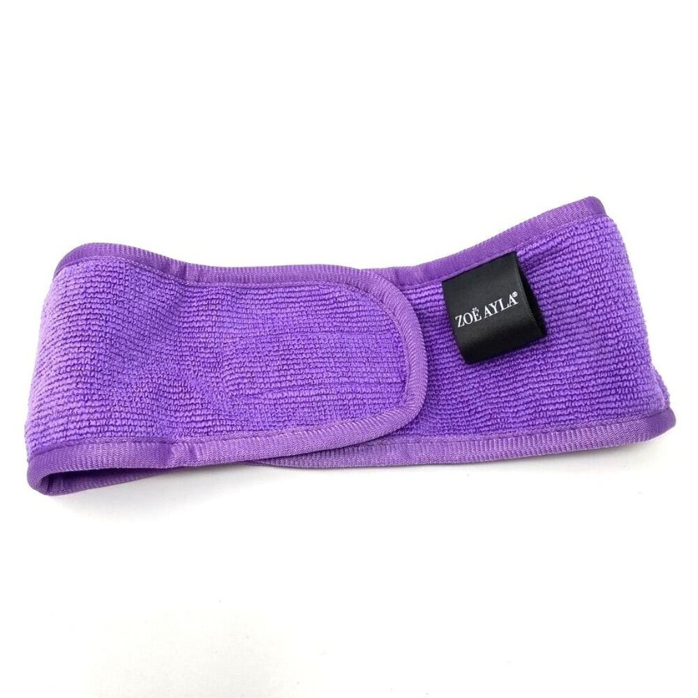 Zoe Ayla Spa Terry Headband Purple 24Lx3.2W NIB Hair Tool - Picture 4 of 7